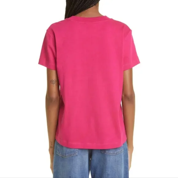 FARM Rio Pink Parrots A BRASILEIRA Cotton Graphic Tee Size XS - Picture 2 of 8